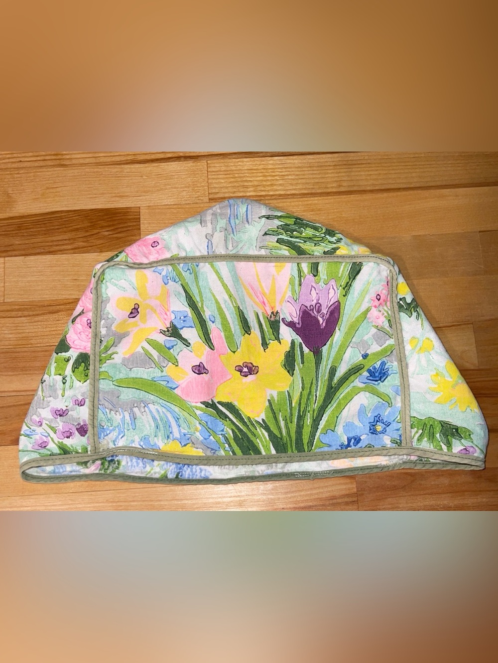 Vintage water color floral toaster cover